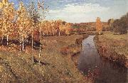 Levitan, Isaak Golden autumn Sweden oil painting artist